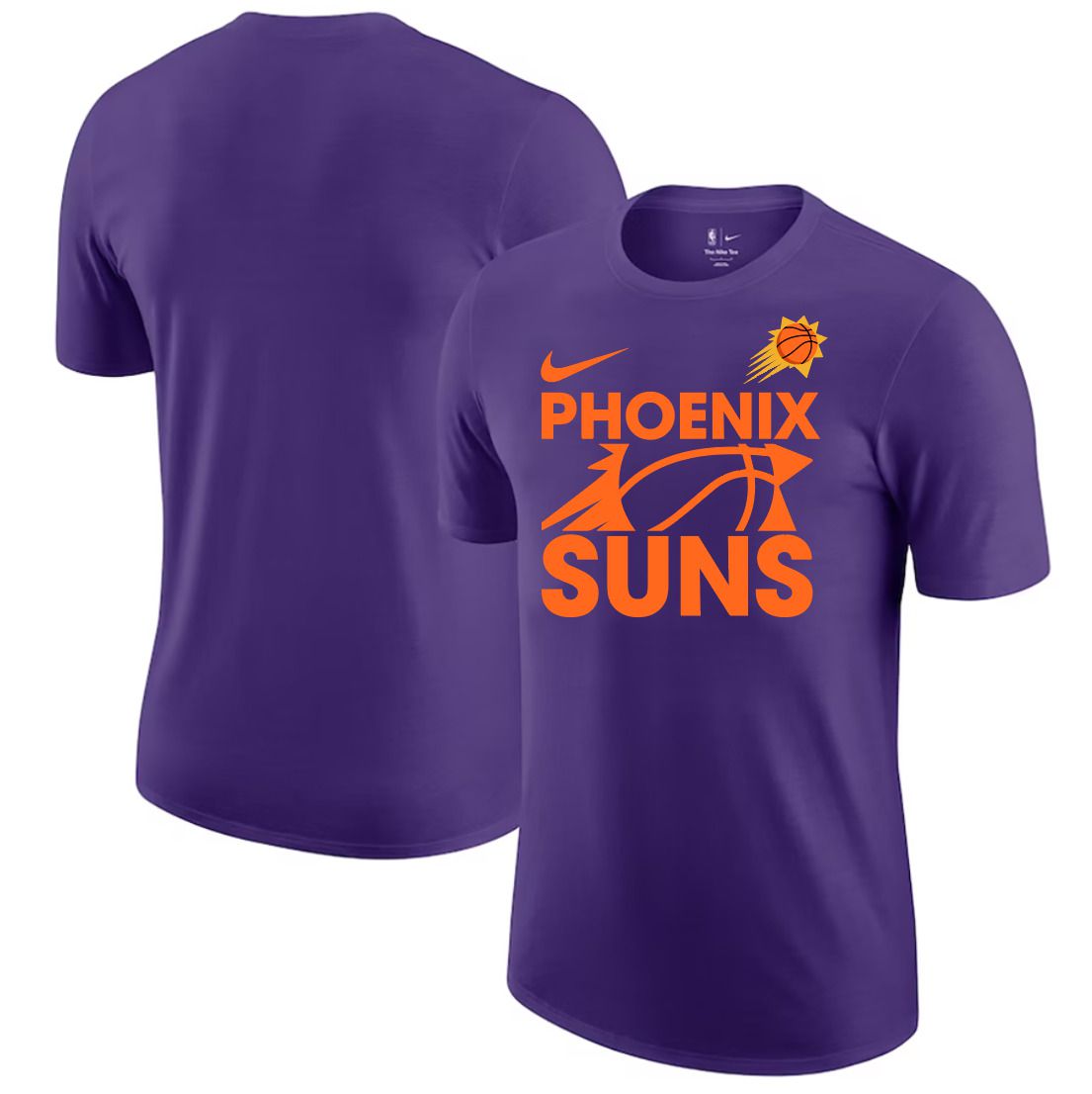 Men 2025 NBA Phoenix Suns Purple Nike T shirts style 1->nba t-shirts->Sports Accessory